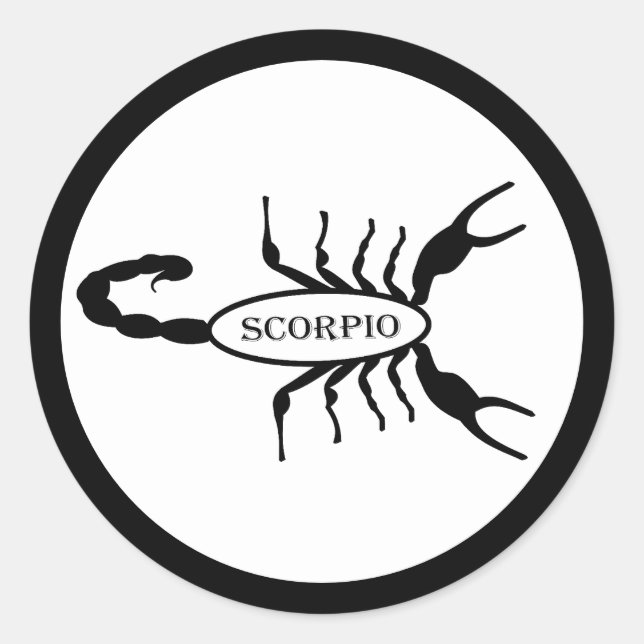 Adesivo Sinal de Estrela Scorpion Preta (Frente)