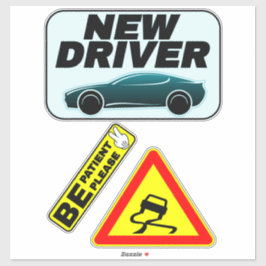 Adesivo Sinal de Estudante Novo - Por Favor, Seja Paciente