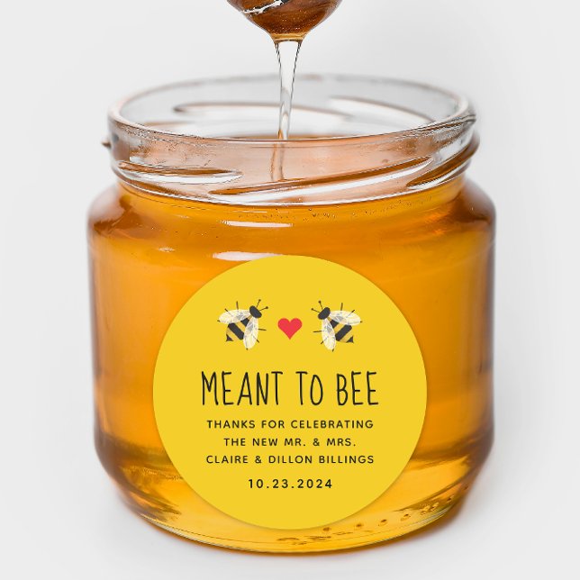 Adesivo Sinal de Favor do Casamento de Mel de Bee (Criador carregado)