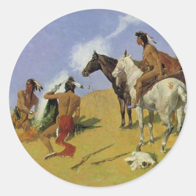 Adesivo Sinal de fumaça ~ Frederic Remington (Frente)