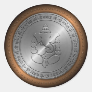 Adesivo Sinal de Ganesha Metálico Emperrado
