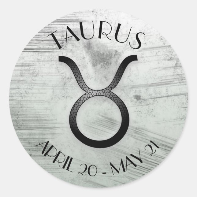 Adesivo Sinal de Horoscópio Taurus Zodiac Astrologia (Frente)