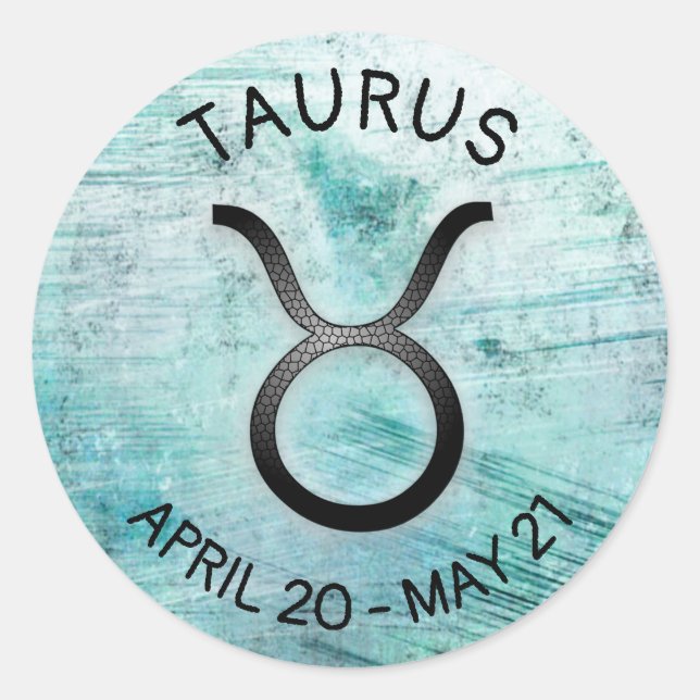 Adesivo Sinal de Horoscópio Taurus Zodiac Astrologia (Frente)