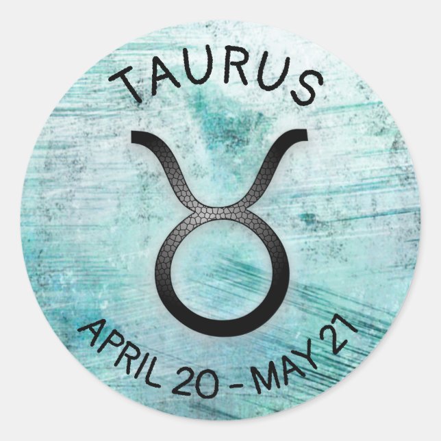 Adesivo Sinal de Horoscópio Taurus Zodiac Astrologia (Frente)