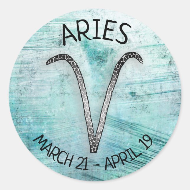 Adesivo Sinal de horóscopo Aries (Frente)