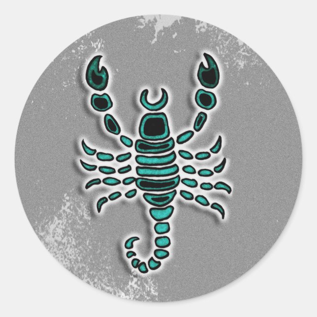 Adesivo Sinal de Horóscopo Scorpio (Frente)