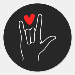 Adesivo Sinal de Linguagem de Amor Feliz Dia dos Namorados