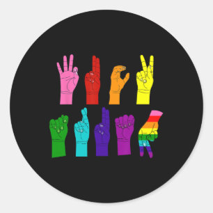 Adesivo Sinal de mão anti-Trump Língua de sinais LGBT Lgbt