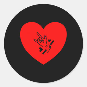 Adesivo Sinal de Mão do Coração de Amor Conscientização so