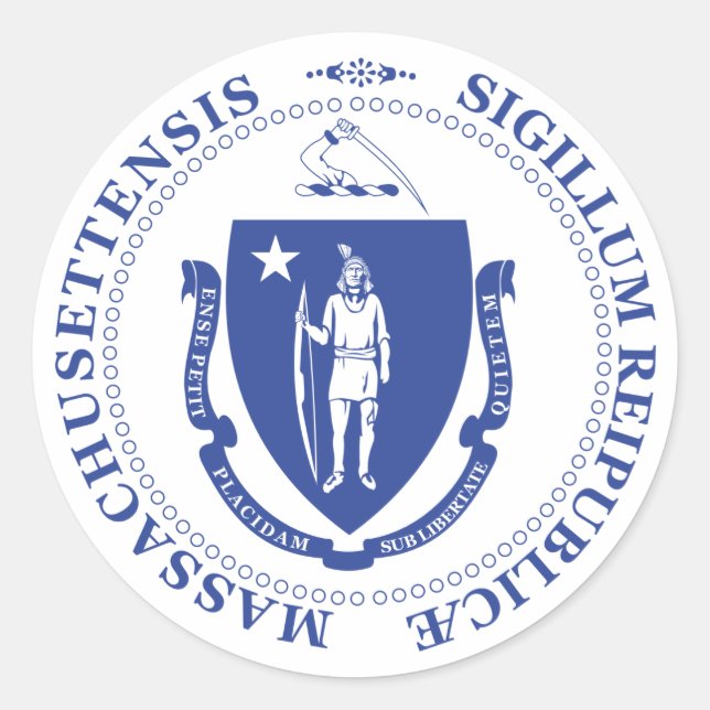 Adesivo Sinal de Massachusetts (Frente)