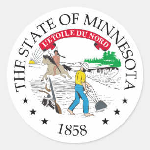 Adesivo Sinal de Minnesota