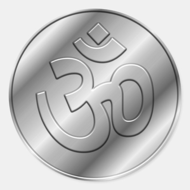 Adesivo Sinal de Om Silver (Frente)