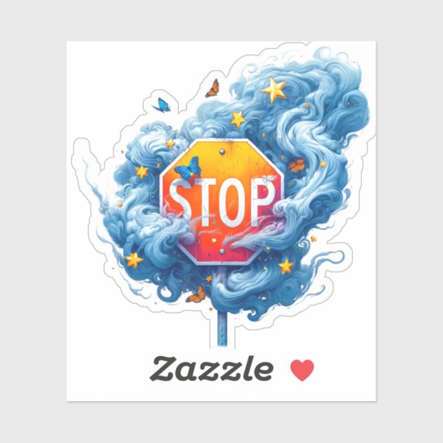 Adesivo Sinal de Parada de Artéria (Folha)