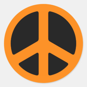 Adesivo Sinal de paz alaranjado