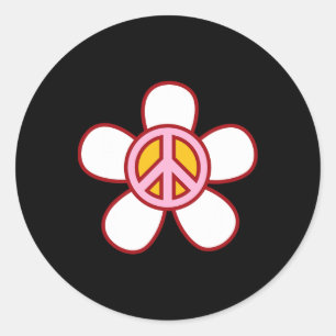 Adesivo Sinal de Paz Amor 60 anos 70 Groovy Hippie Costume