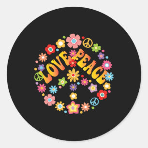 Adesivo Sinal de Paz Amor 60 anos 70 Groovy Hippie Costume