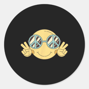 Adesivo Sinal de Paz Amor 60 anos 70 Groovy Hippie Costume