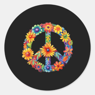 Adesivo Sinal de Paz Amor 60 anos 70 Groovy Hippie Costume