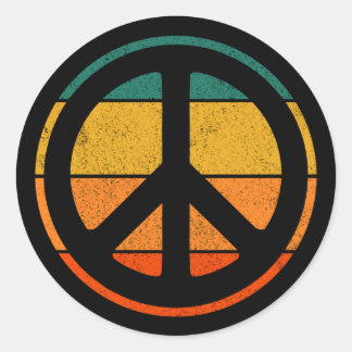 Adesivo Sinal de Paz Amor 60 anos 70 Tye Die Hippie Costum