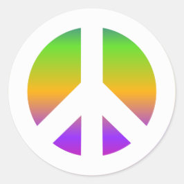 Adesivo Sinal de Paz Arco-íris Brilhante