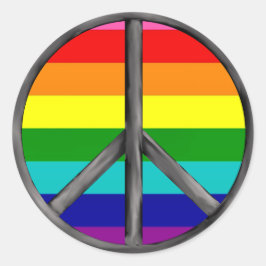 Adesivo Sinal de paz arco-íris Gay lgbtq