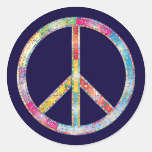 Adesivo Sinal de Paz Colorido