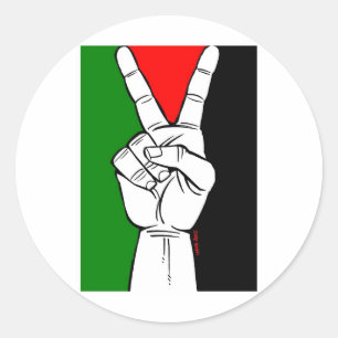 ADESIVO SINAL DE PAZ DA BANDEIRA DE PALESTINA