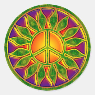 ADESIVO SINAL DE PAZ DA FLOR DO SOL