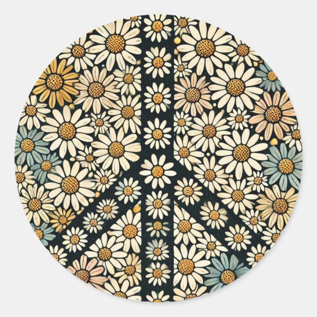 Adesivo Sinal de Paz - Daisies (Frente)