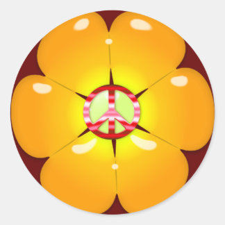 Adesivo Sinal de Paz de Energia Flor