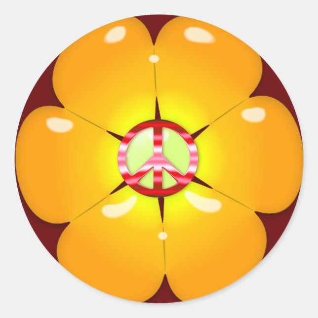 Adesivo Sinal de Paz de Energia Flor (Frente)