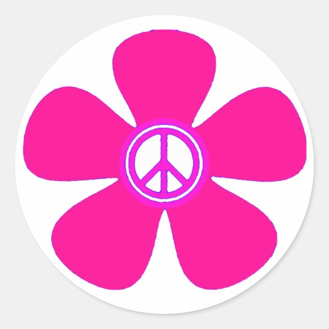 Adesivo Sinal de Paz de Energia Flor (Frente)