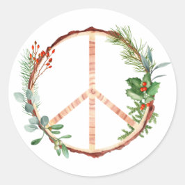 Adesivo Sinal de Paz de Madeira Botânica de Natal