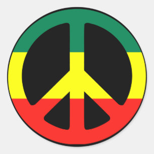 Adesivo Sinal de paz de Rasta