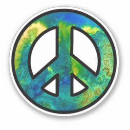 Adesivo Sinal de Paz do Sea Green Ink