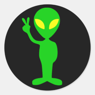 Adesivo sinal de paz estrangeiro verde