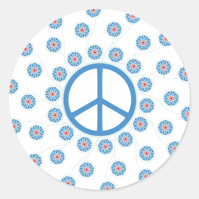 Adesivo Sinal de Paz Flores (Frente)
