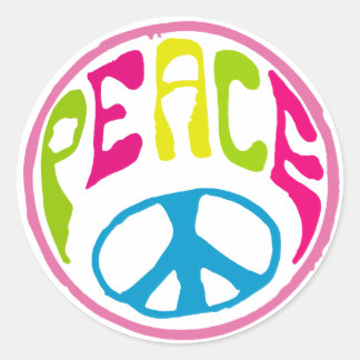 Adesivo Sinal de Paz Hippie