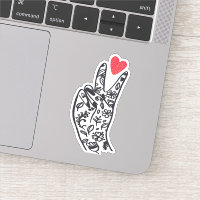 Sinal de PAZ I Dedos com coração de amor