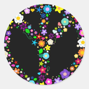 Adesivo Sinal de paz invertido - como seu inventor quis