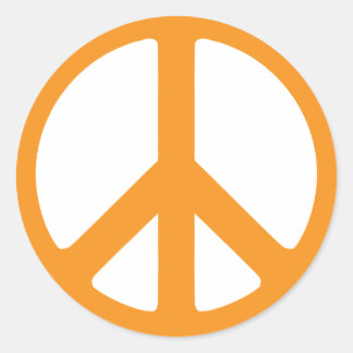Adesivo Sinal de Paz Laranja