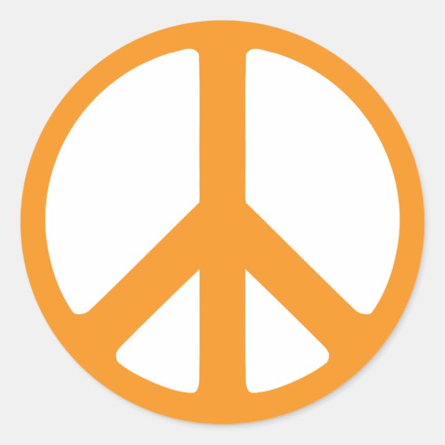 Adesivo Sinal de Paz Laranja (Frente)
