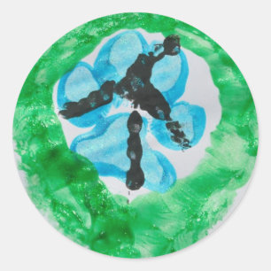 Adesivo sinal de paz @PitBullSharky. Pata do cão, pé da