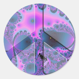 Adesivo sinal de paz psicodélico