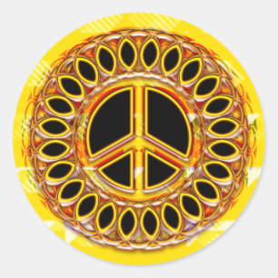 ADESIVO SINAL DE PAZ RETRO