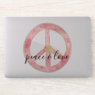 Adesivo Sinal de paz rosa Citação Inspiracional