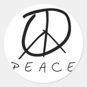 Adesivo Sinal de paz: Roteiro da mão do botão
