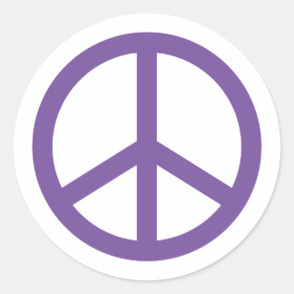 Adesivo Sinal de Paz Roxo
