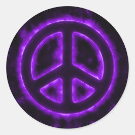 Adesivo Sinal de Paz Roxo