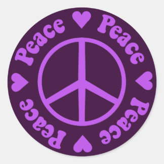Adesivo Sinal de Paz Roxo